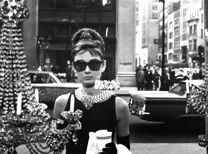 Audrey Hepburn with Black Riviera bag